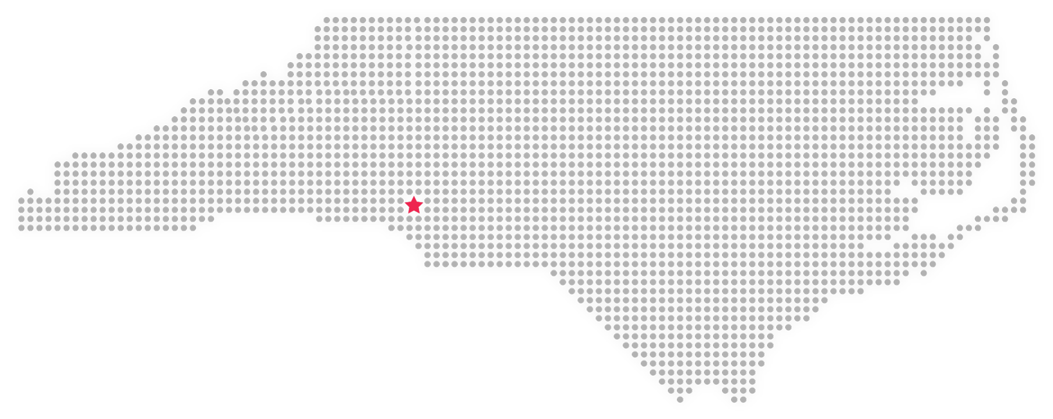 a map of where the best charlotte web designer is located
