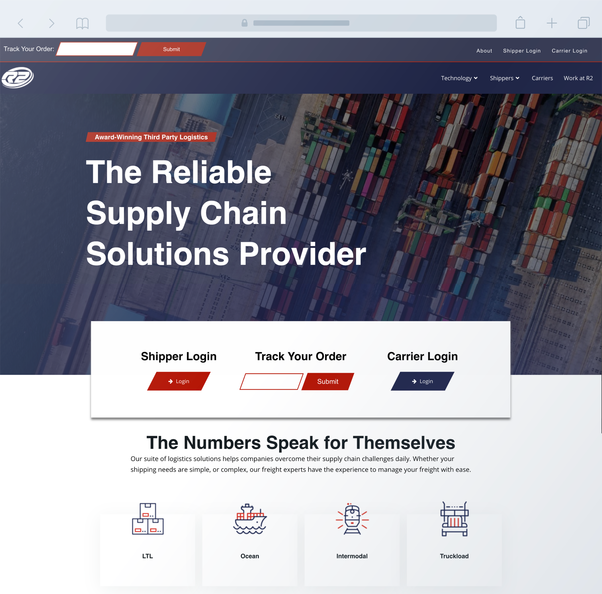 Lazarus-Charleston_Portfolio-R2-Logistics web-design-charlotte-nc
